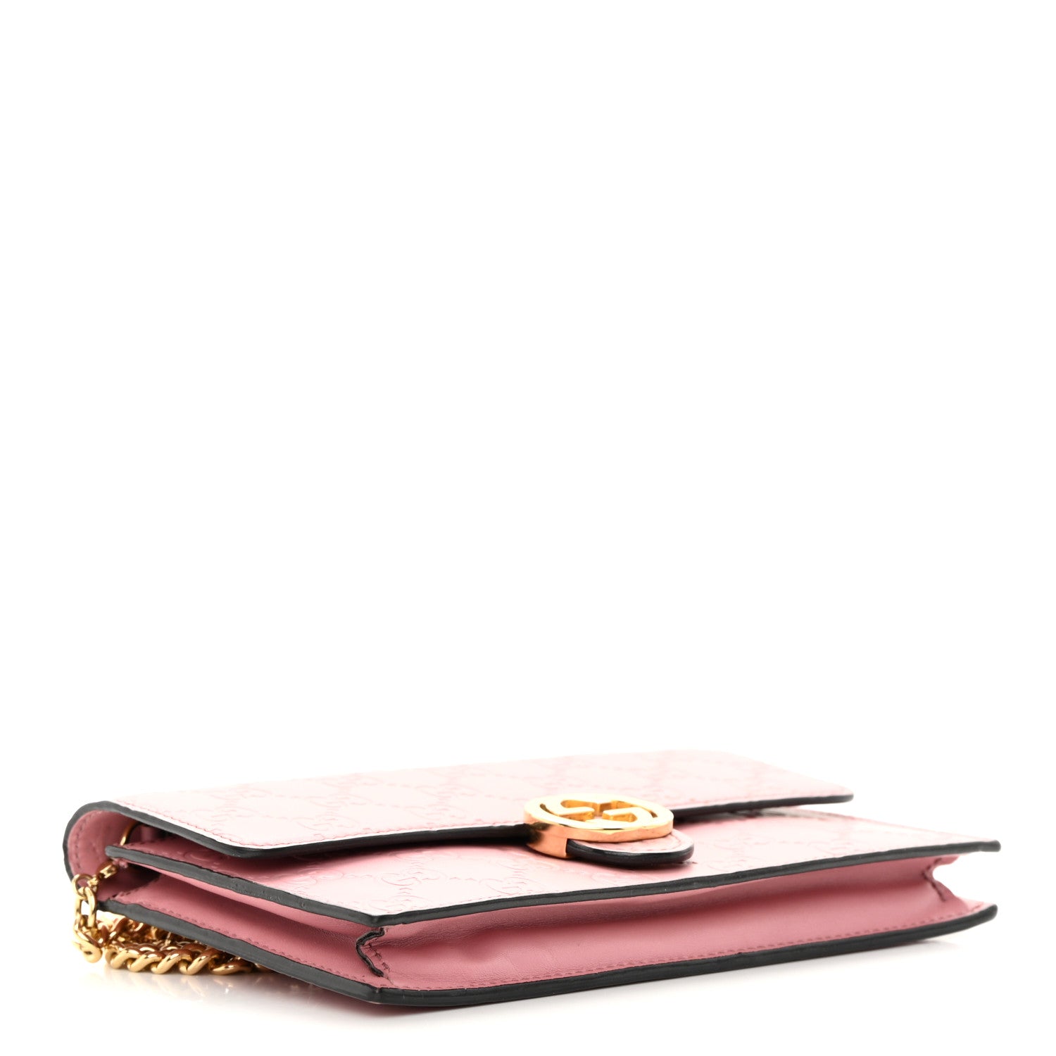 Gucci Guccissima Icon Chain Wallet Carmine Rose 4 of 17