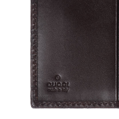 Gucci Guccissima Metal Bar French Flap Wallet Dark Chocolate 6 of 7