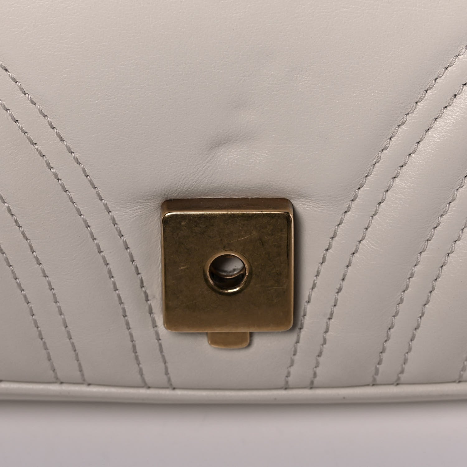 Gucci Calfskin Matelasse Small GG Marmont Shoulder Bag White 18 of 20