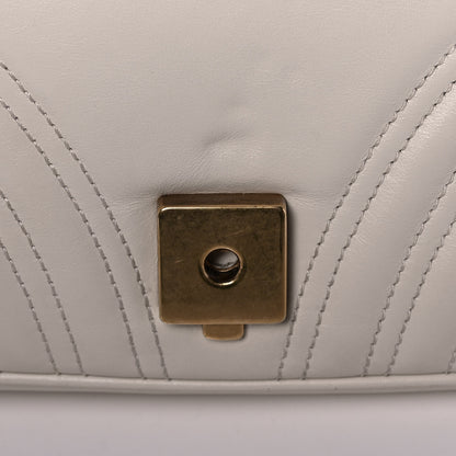 Gucci Calfskin Matelasse Small GG Marmont Shoulder Bag White 18 of 20