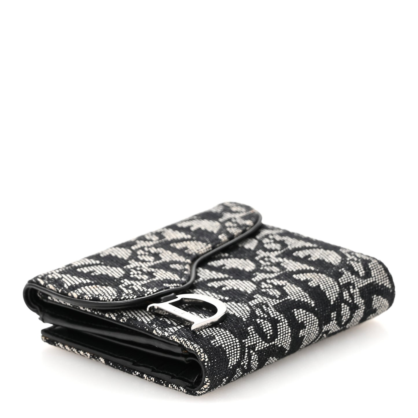 Monogram Compact Saddle Wallet Black