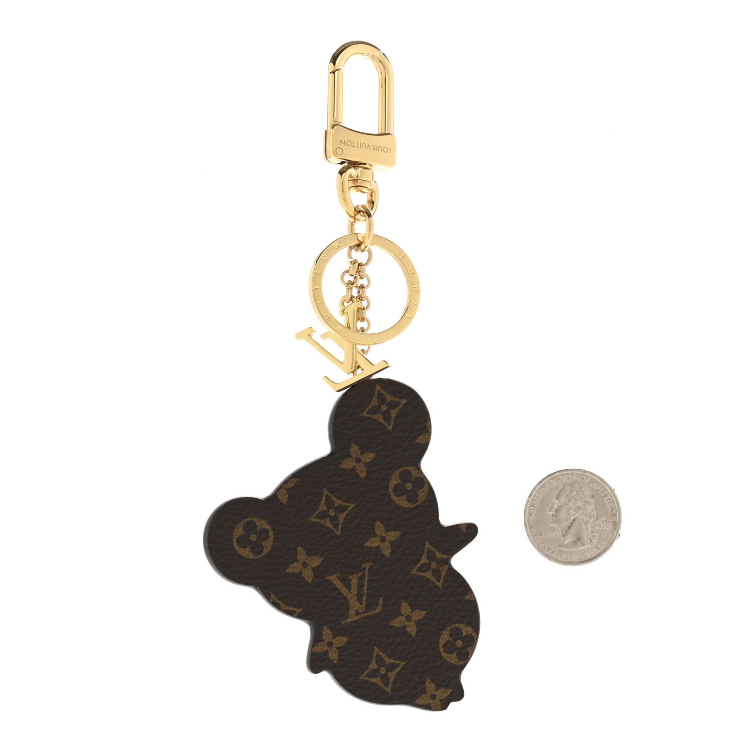 Louis Vuitton LV x TM Cowhide Monogram Superflat Panda Key Ring Bag Charm Multicolor 2 of 4