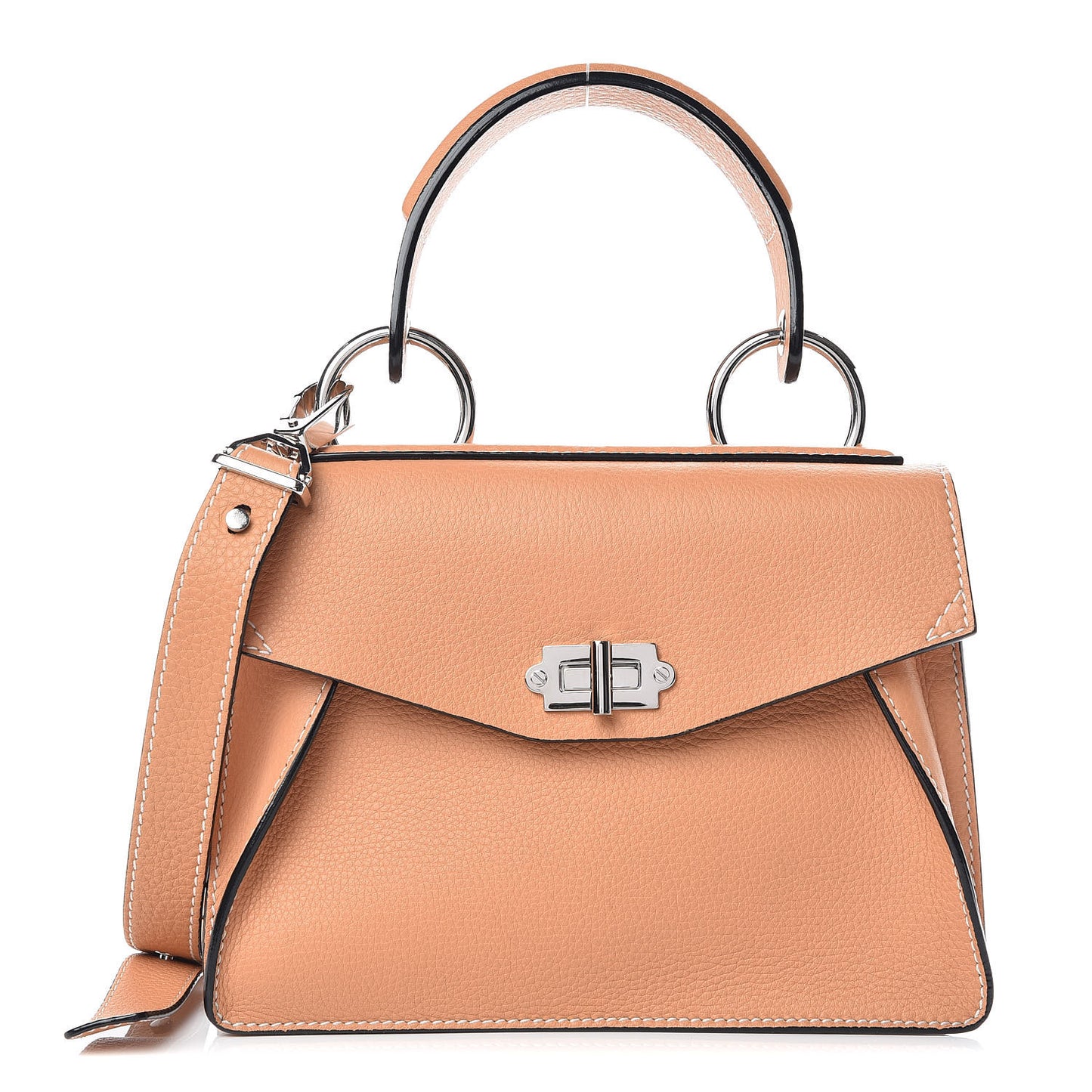 Calfskin Small Hava Top Handle Bag Wheat