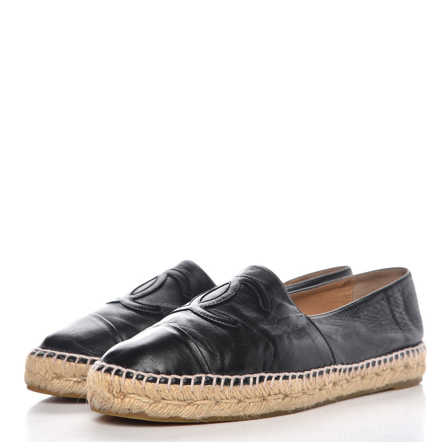 Lambskin CC Espadrilles 40 Black
