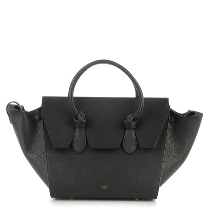 Celine Crisped Calfskin Small Tie Knot Tote Black 1 of 8
