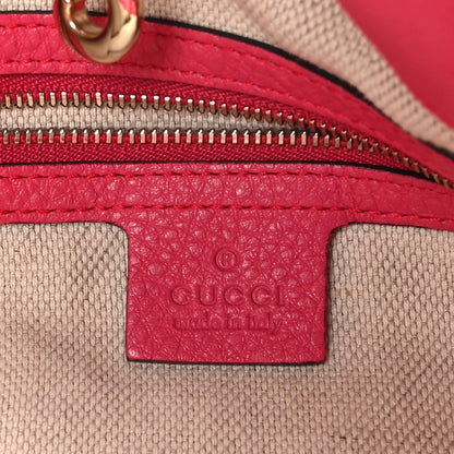 Gucci Pebbled Calfskin Medium Soho Chain Shoulder Bag Pink 6 of 9