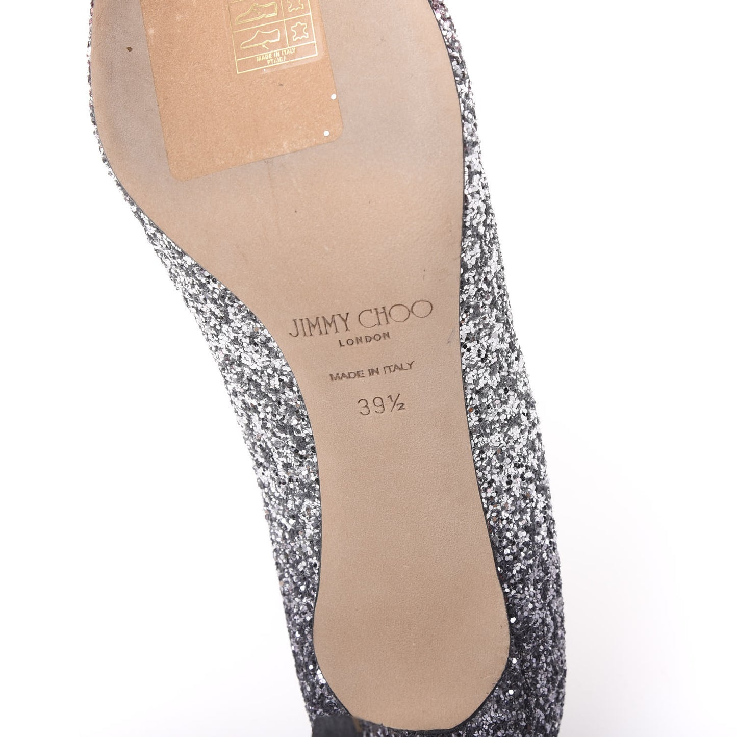 Glitter Pointy Toe Romy 85 Pumps 39.5 Silver Pink