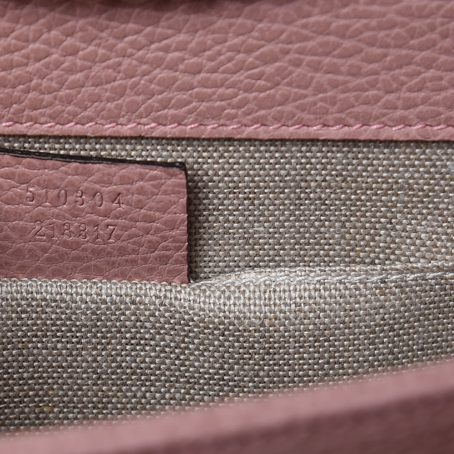 Dollar Calfskin Small Interlocking G Shoulder Bag Soft Pink