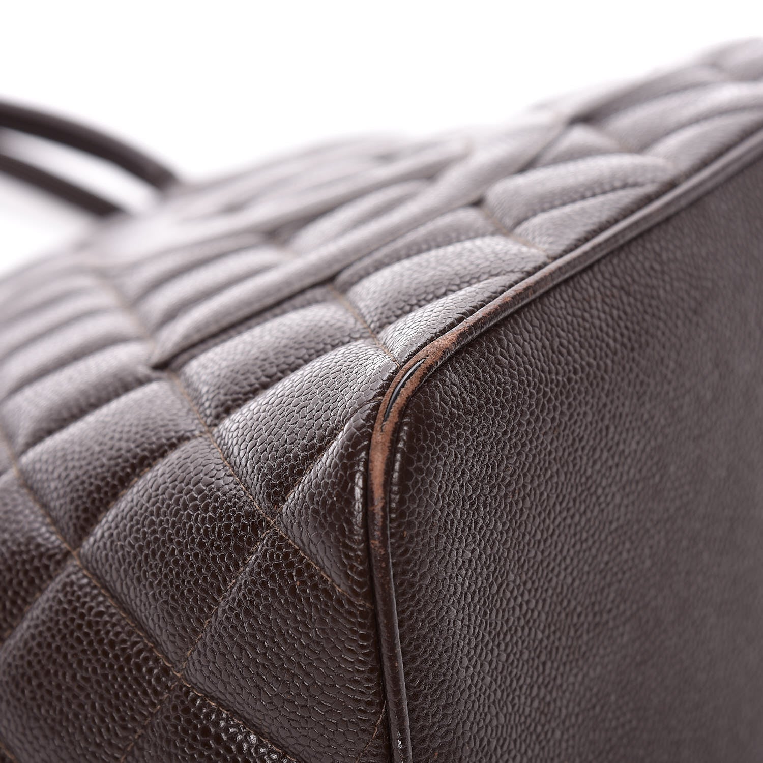 Chanel Caviar Quilted Medallion CC Tote Dark Brown 5 of 21