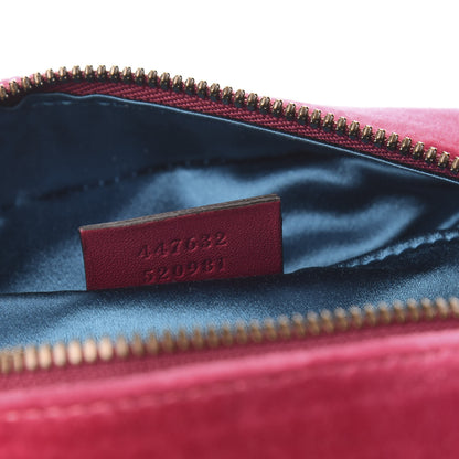 Gucci Velvet Matelasse Small GG Marmont Chain Shoulder Bag Light Raspberry Rose 7 of 10