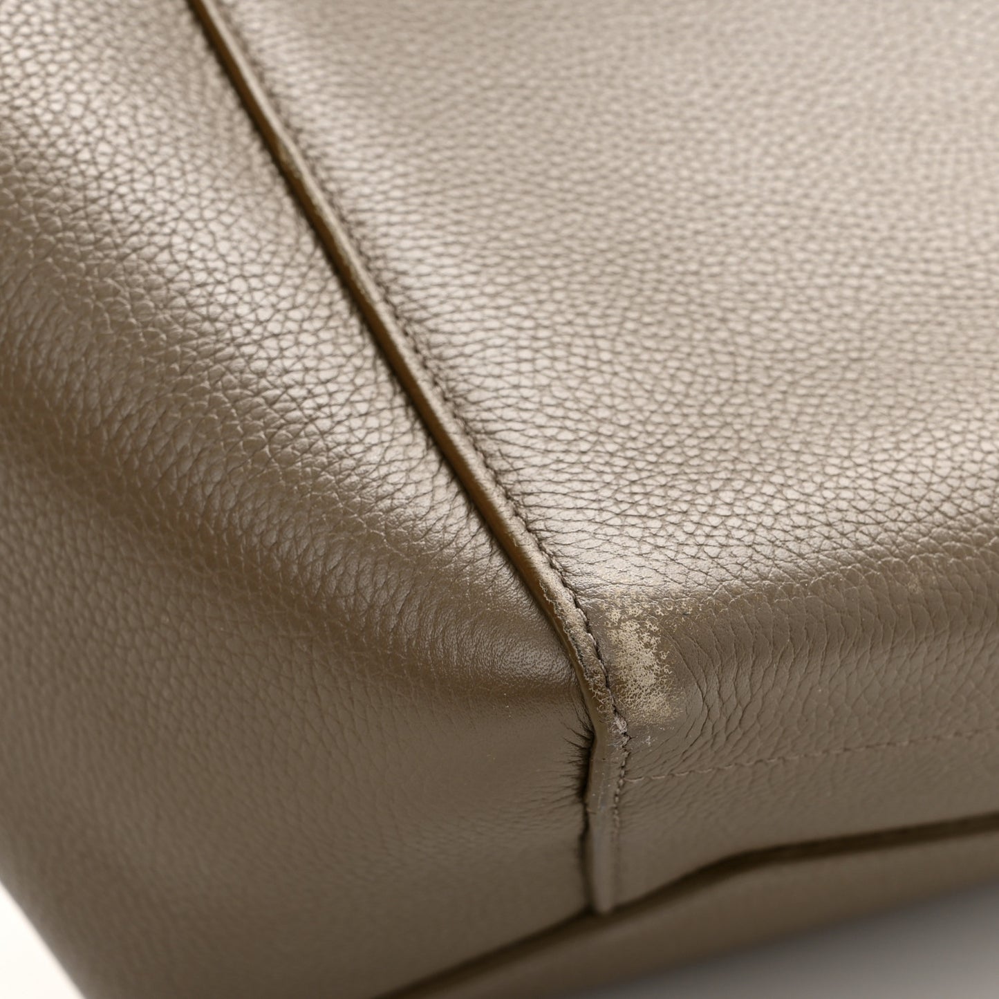 Soft Grained Calfskin Sangle Bucket Bag Taupe