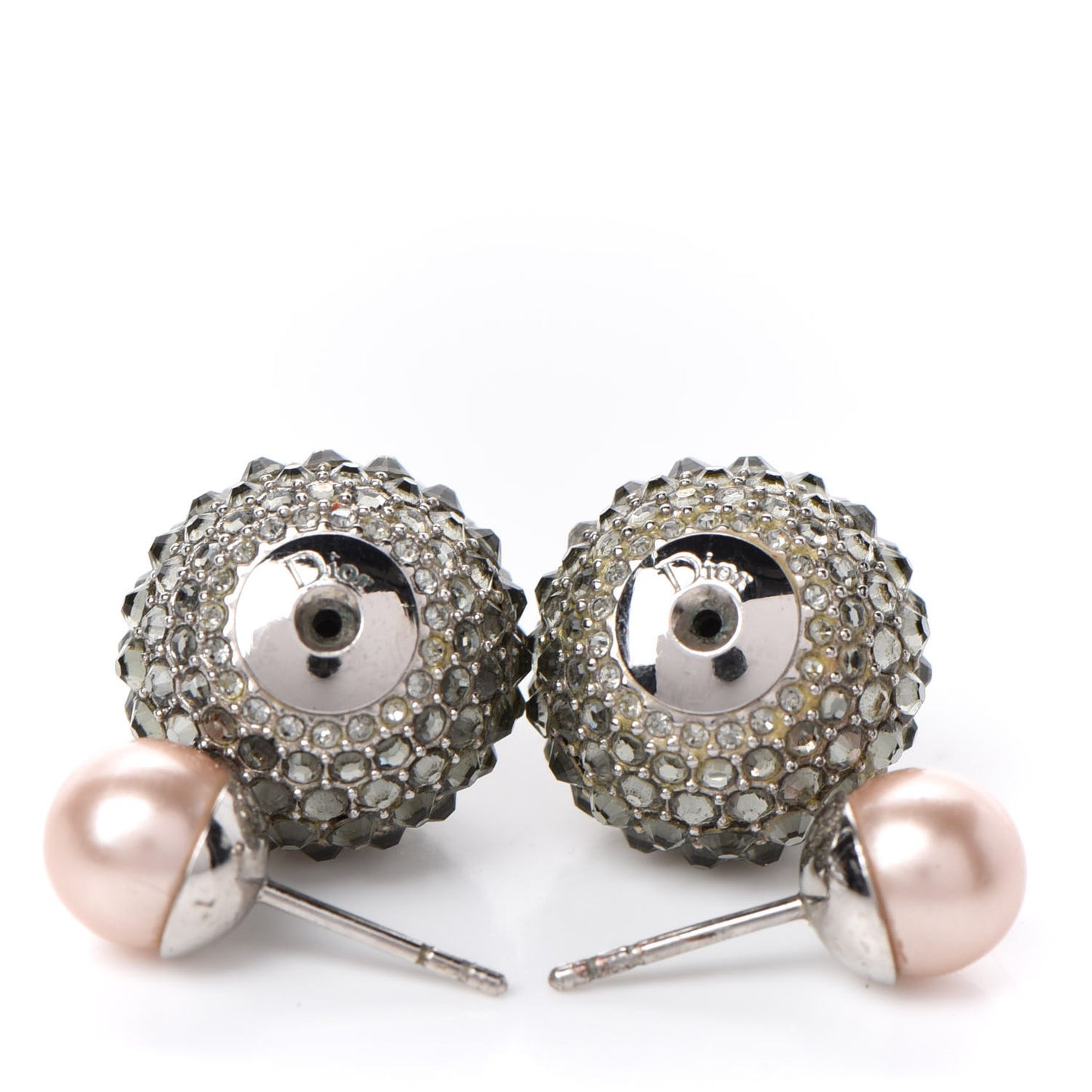 Crystal Mise En Dior Tribal Earrings Grey Pink
