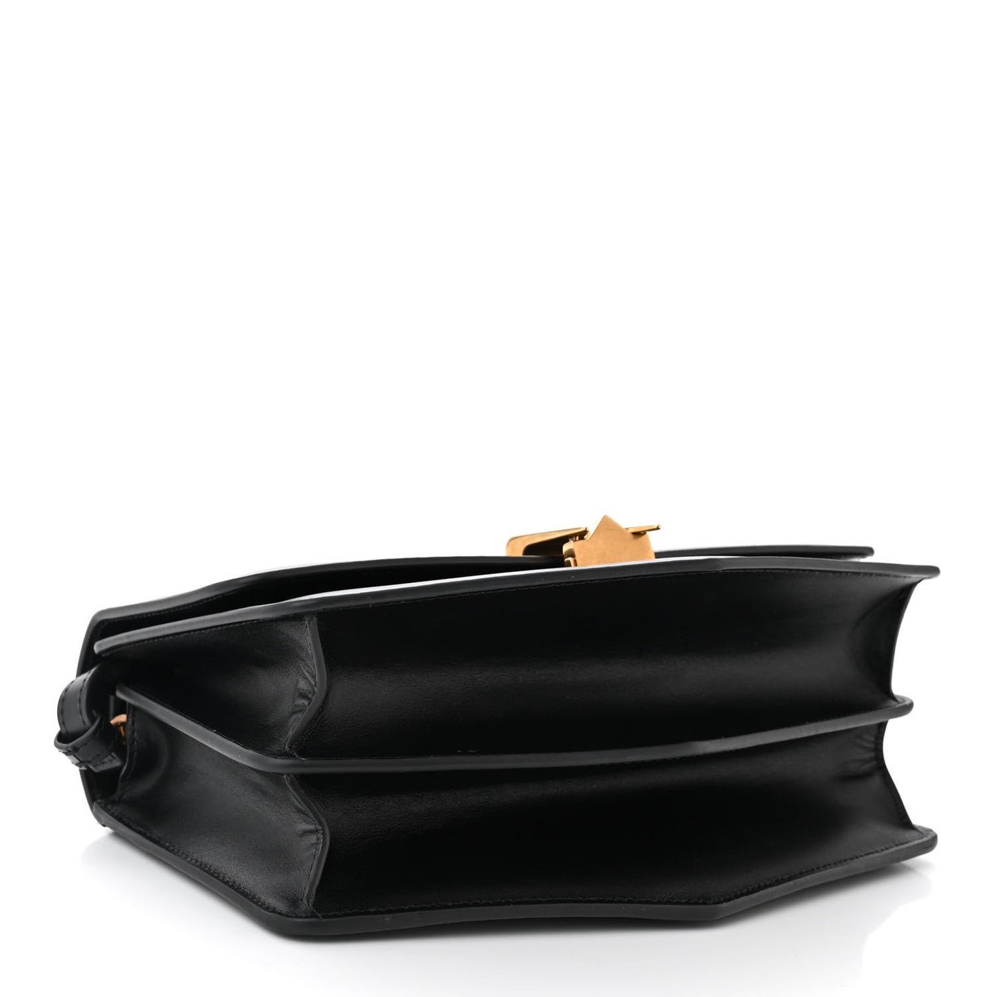 Box Calfskin Le Papa East West Crossbody Black
