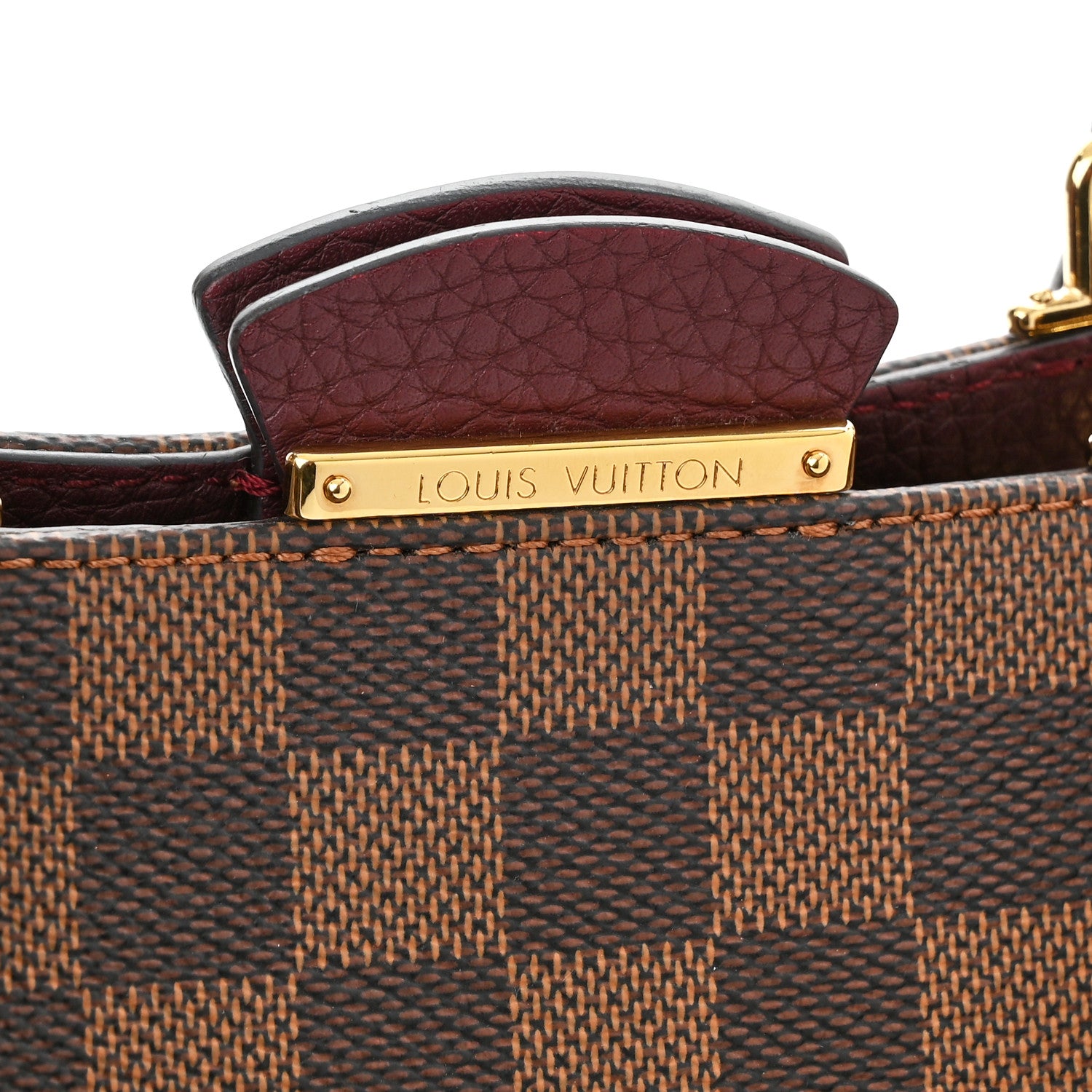 Louis Vuitton Damier Ebene Cuir Taurillon Brittany Bordeaux 7 of 17