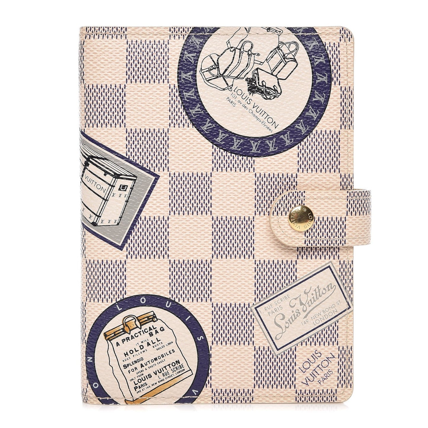 Damier Azur Patch Small Ring Agenda Cover