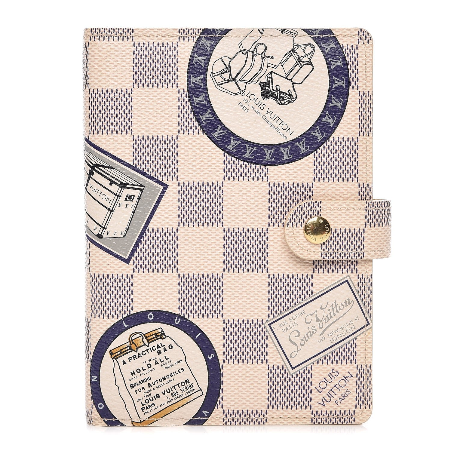 Louis Vuitton Damier Azur Patch Small Ring Agenda Cover 1 of 7