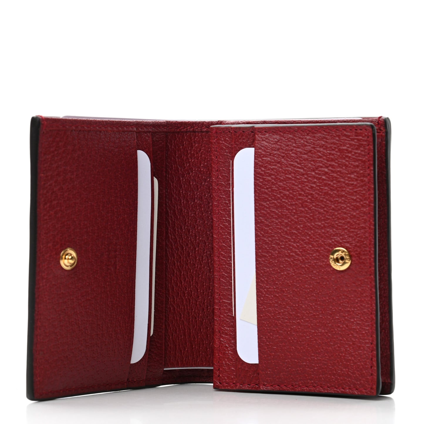 GG Supreme Monogram Flora Web Ophidia Card Case Red