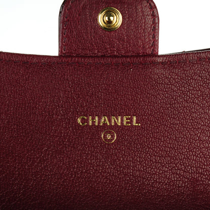 Chanel Patent Calfskin Quilted Small Flap Wallet Burgundy 5 of 8