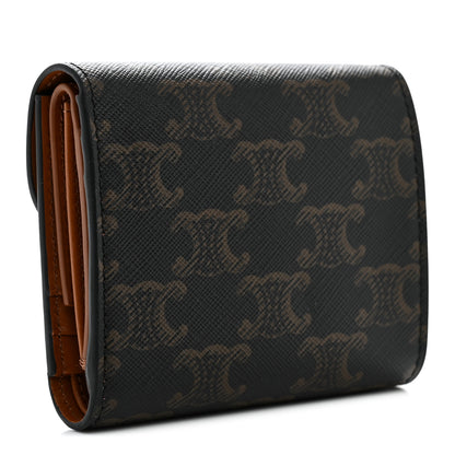 Celine Triomphe Canvas Small Triomphe Wallet Tan 3 of 8