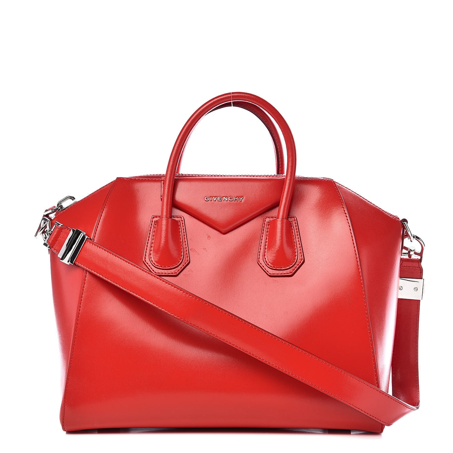 Shiny Lord Calfskin Medium Antigona Medium Red