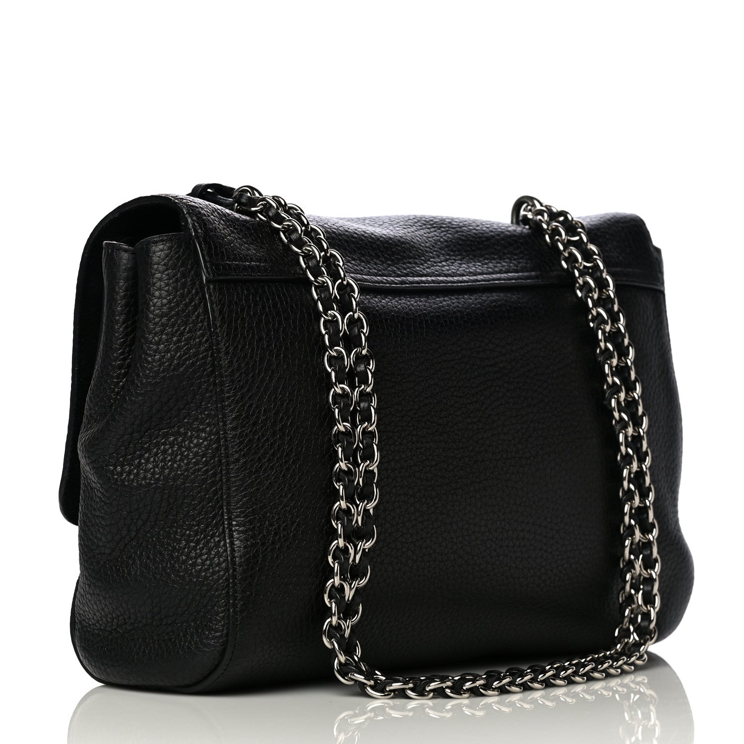 Mulberry Small Classic Grain Calfskin Medium Lily Black 2 of 13
