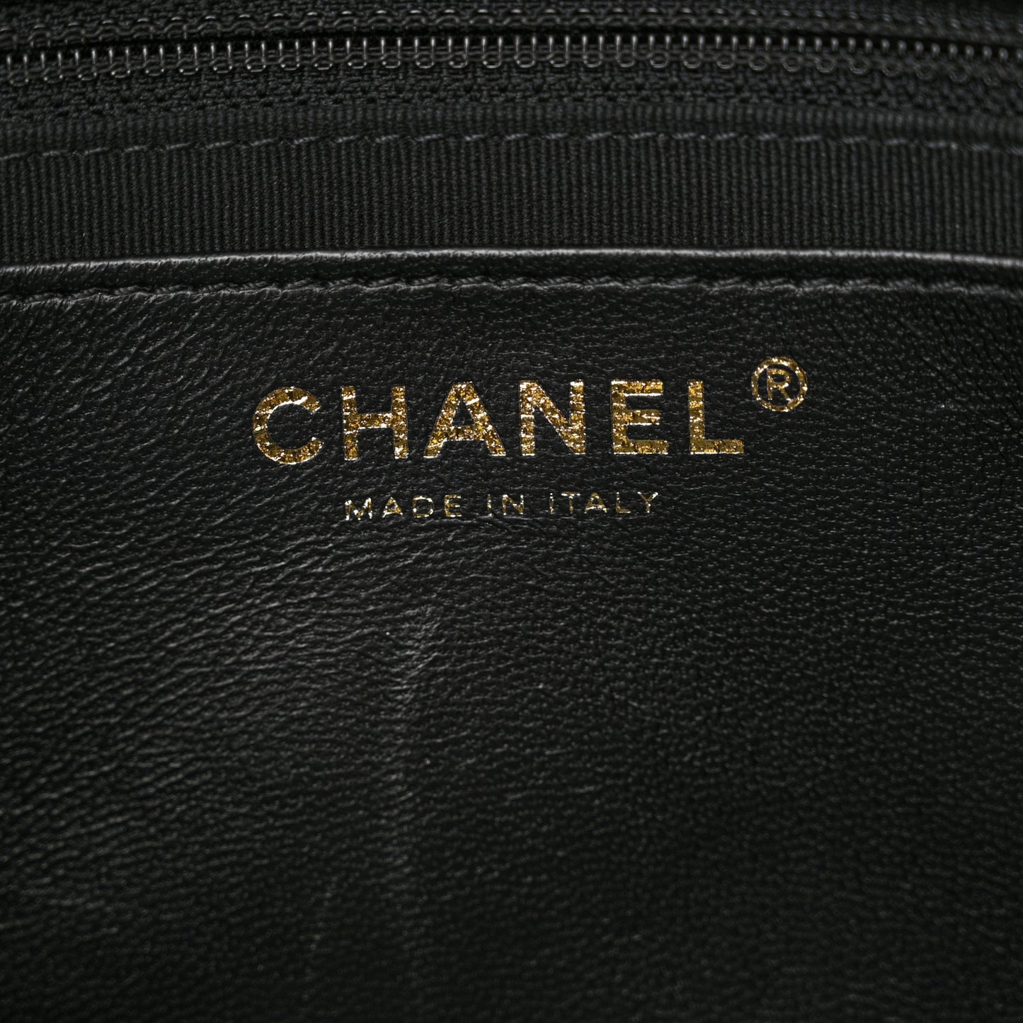 Lambskin Quilted Large CC Funky Town Flap Black