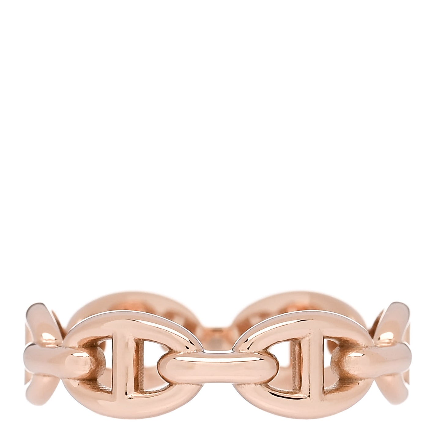 18K Rose Gold PM Chaine d'Ancre Enchainee Ring 56 7.5