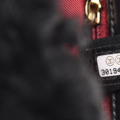 Chanel Shearling Sheepskin Large 19 Flap Black 9 of 11