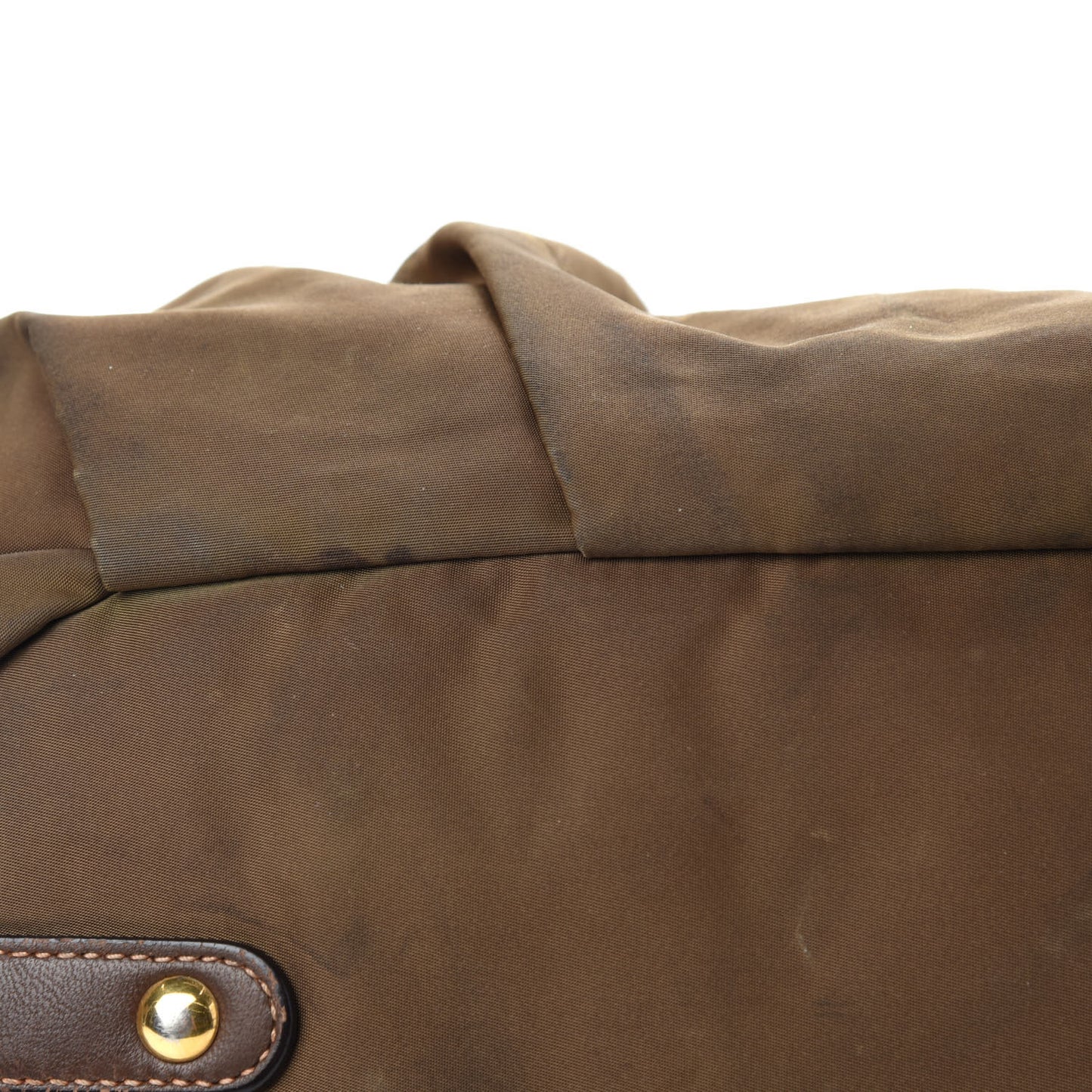 Tessuto Nylon Jacquard Logo Tote Brown