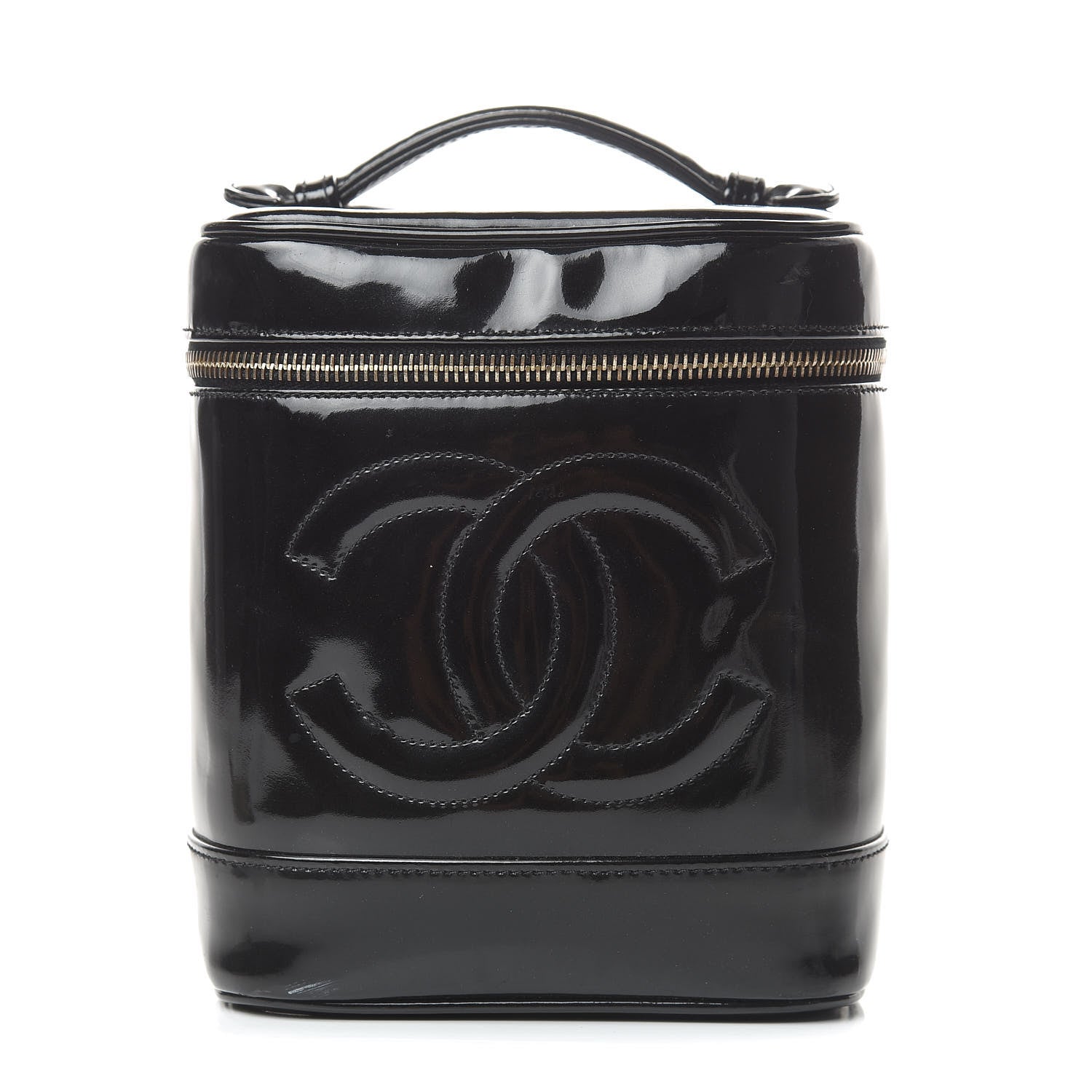 Chanel Patent Vanity Cosmetic Case Black 1 of 12