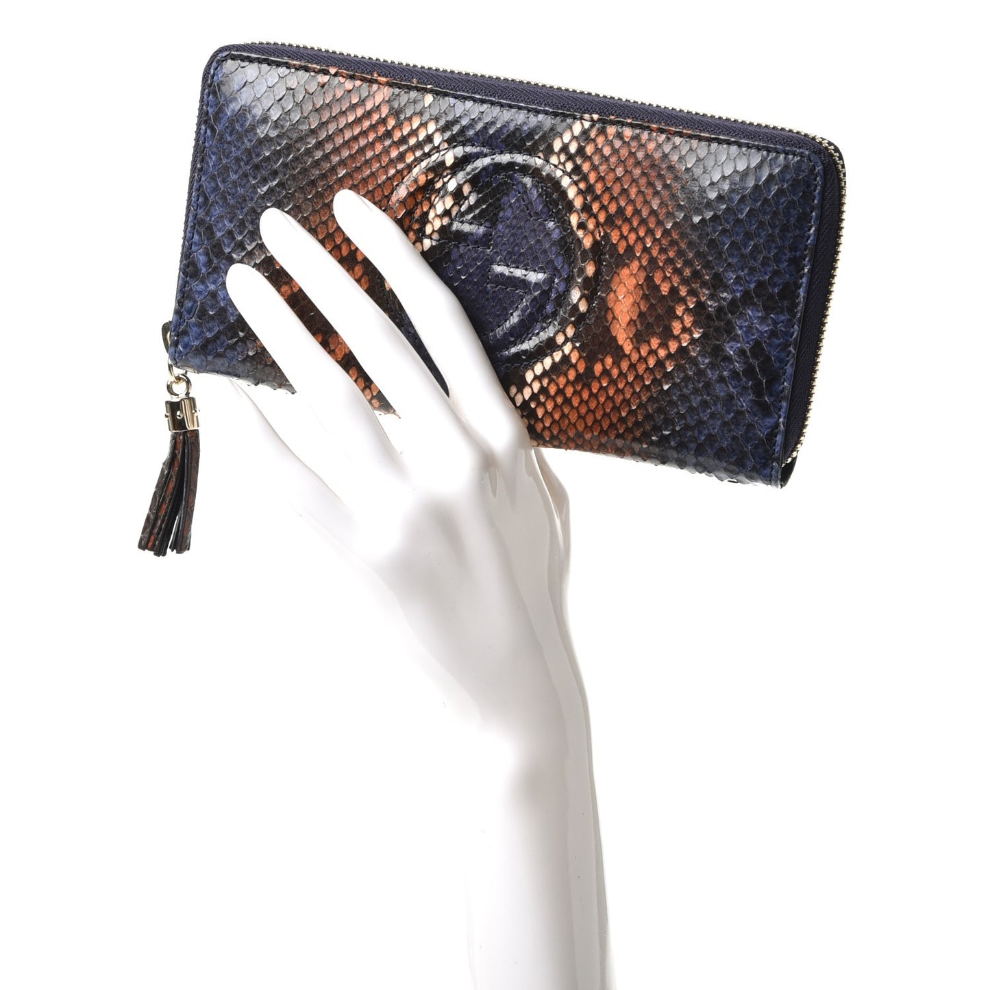 Python Soho Zip Around Wallet Blue Sienna