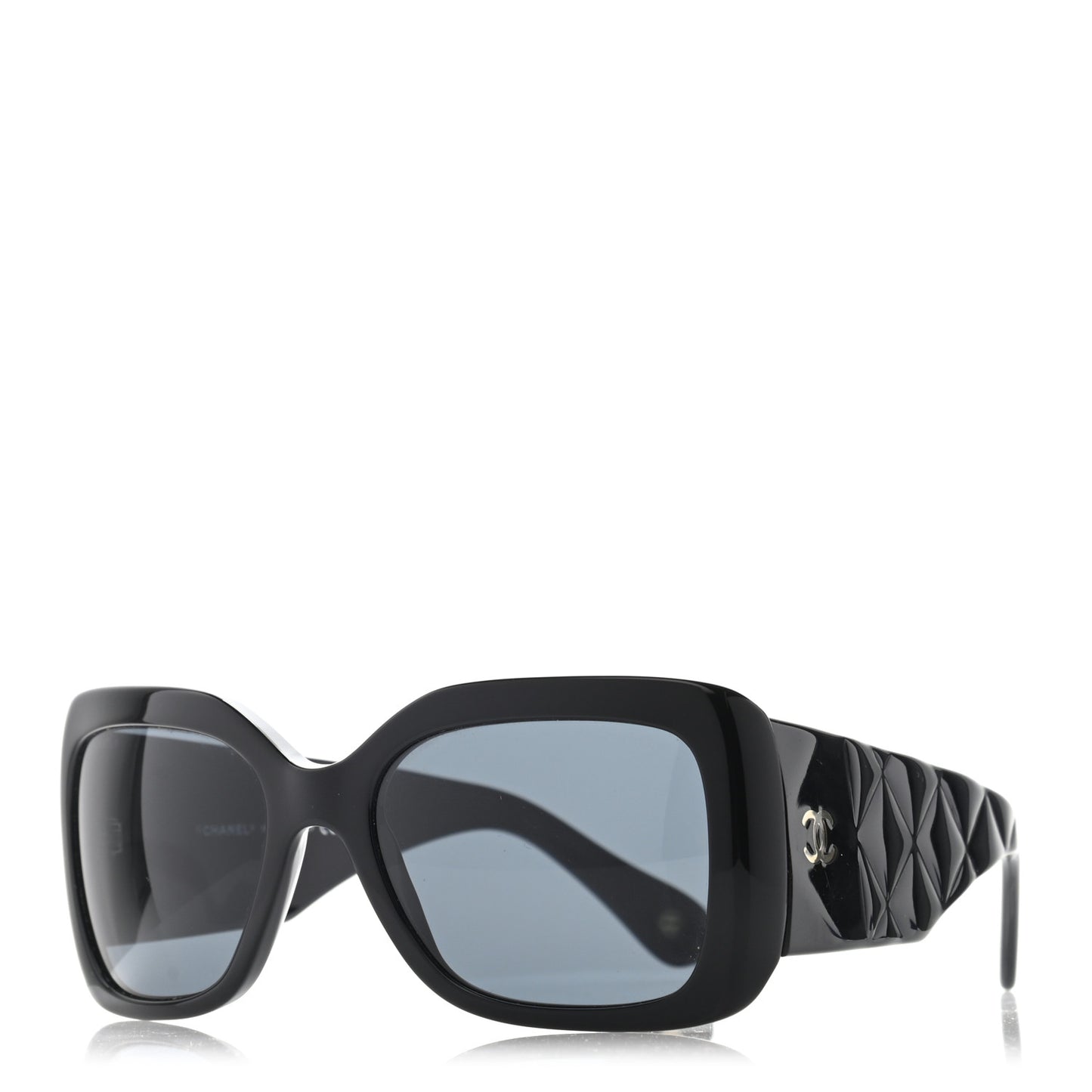Acetate Quilted Sunglasses 5019 Black
