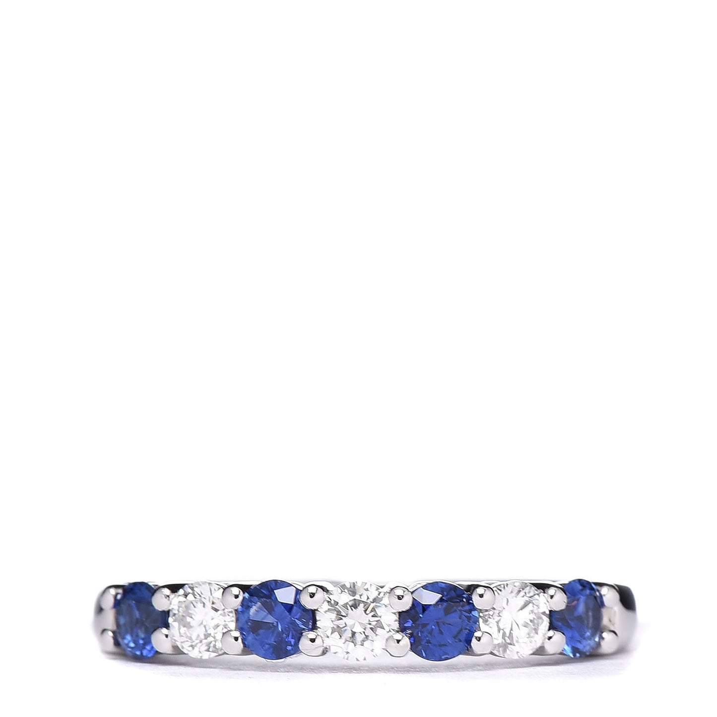 Platinum Diamond Blue Sapphire Embrace Ring 49 5