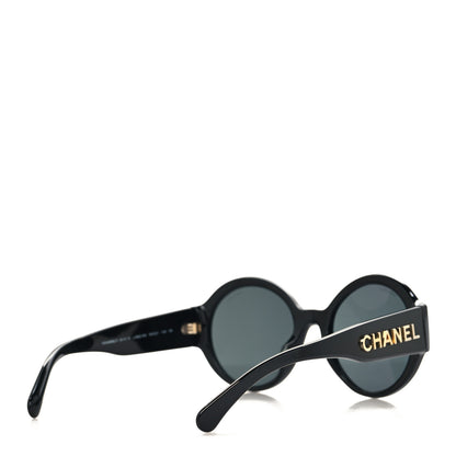 Chanel Acetate Round Sunglasses 5410-A Black 4 of 7