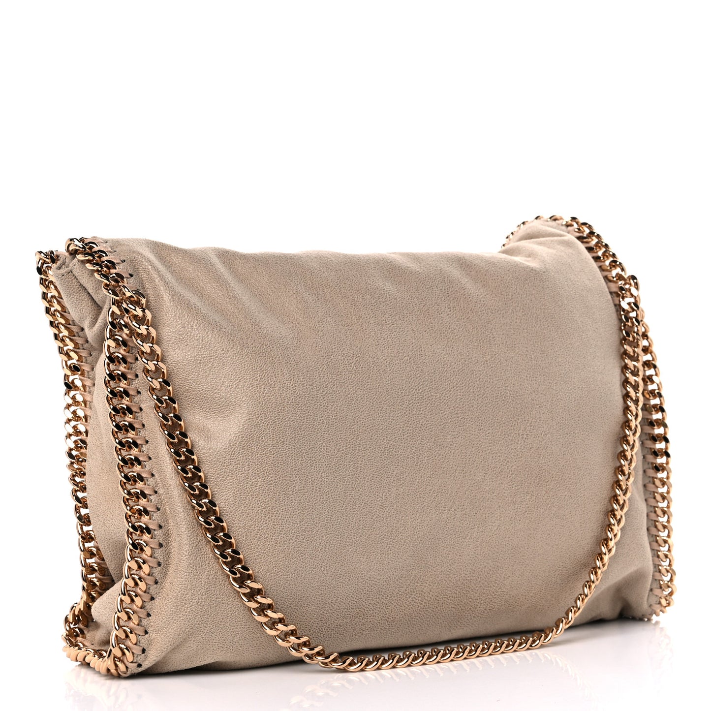 Shaggy Deer Falabella Fold Over Tote Taupe