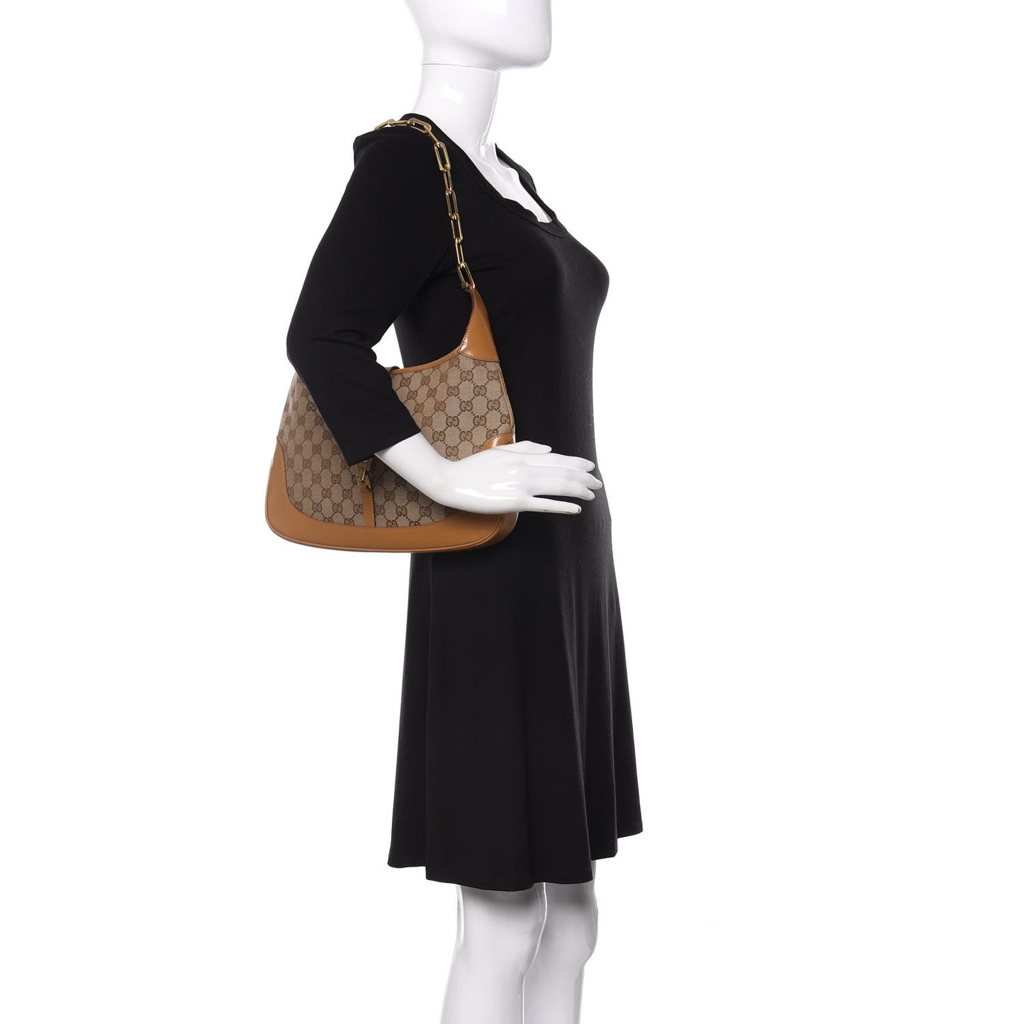 Monogram Jackie O Chain Hobo Tan