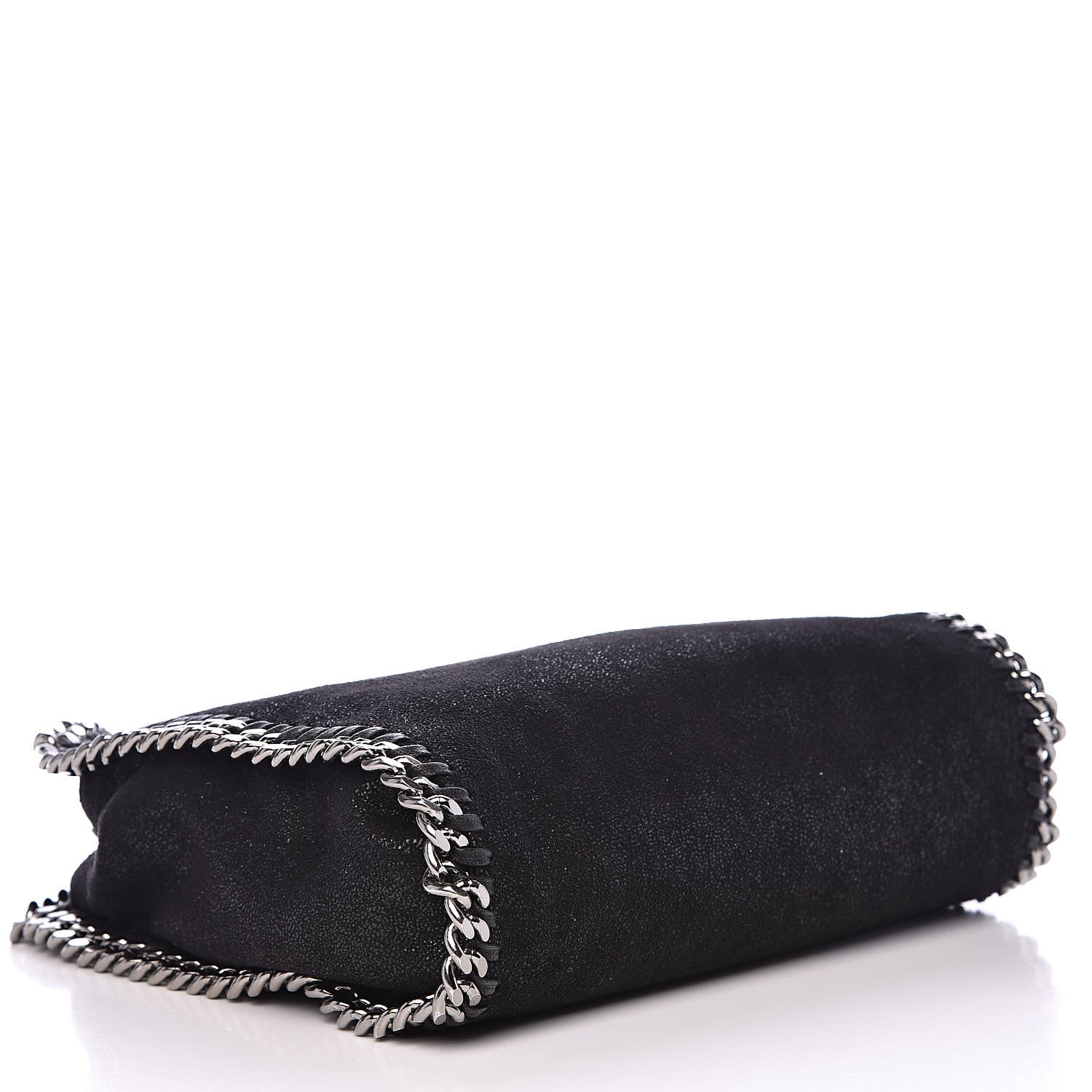 Stella McCartney Shaggy Deer Mini Falabella Fold Over Tote Black 4 of 9