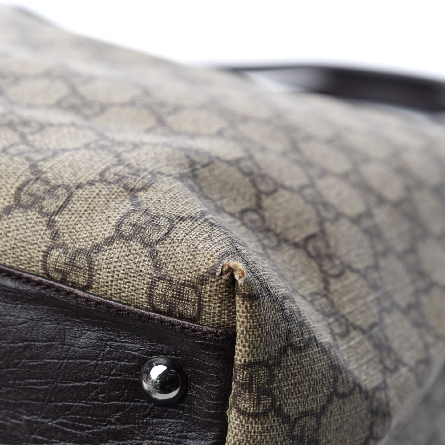 GG Plus Monogram Small Vertical Tote Dark Brown