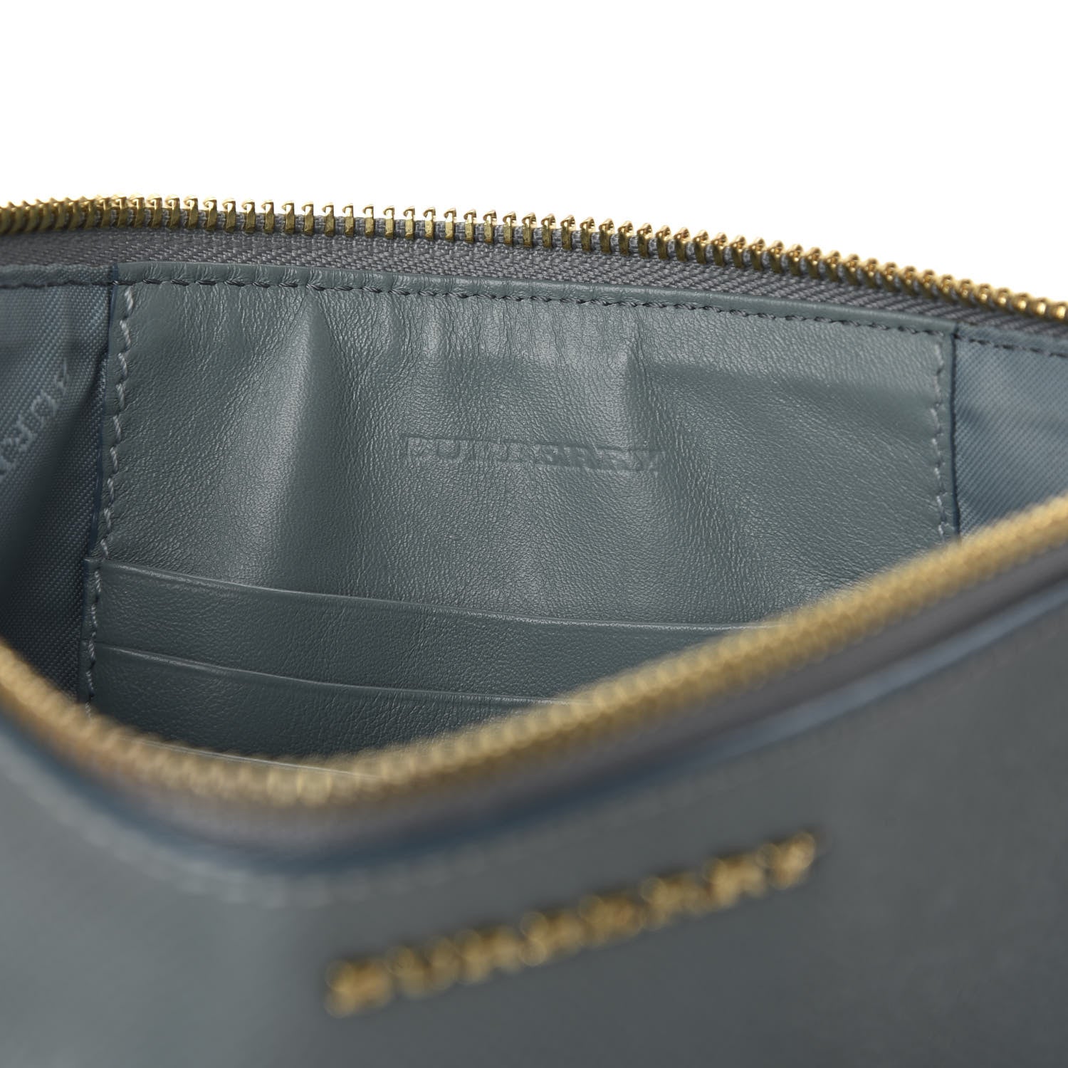Burberry Patent Peyton Crossbody Clutch Bag Celadon Blue 6 of 12