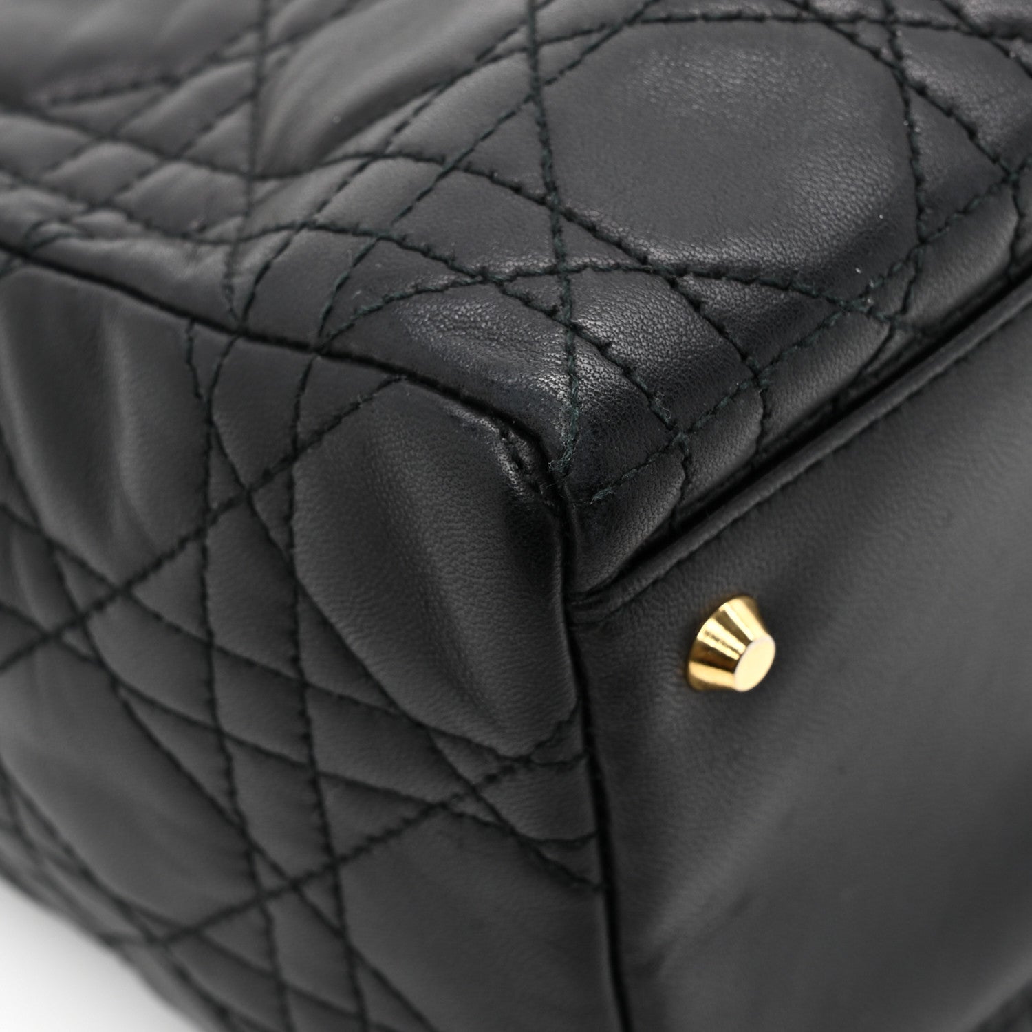 Christian Dior Lambskin Cannage Medium Lady Dior Black 11 of 16