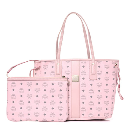MCM Visetos Medium Liz Reversible Shopper Tote Powder Pink 1 of 13
