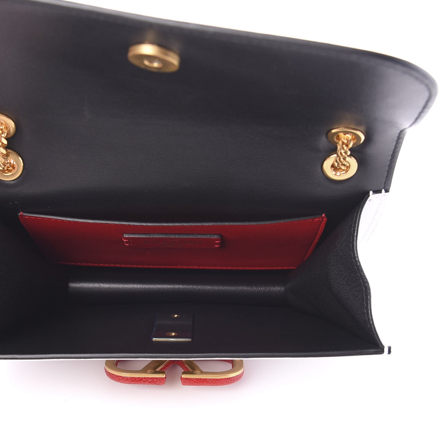 Smooth Calfskin Small VLock Shoulder Bag Bianco Ottico Rouge Pur