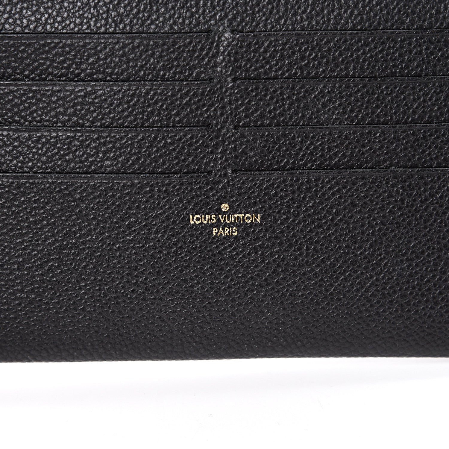 Louis Vuitton Calfskin Felicie Chain Wallet Card Holder Insert Black 5 of 5