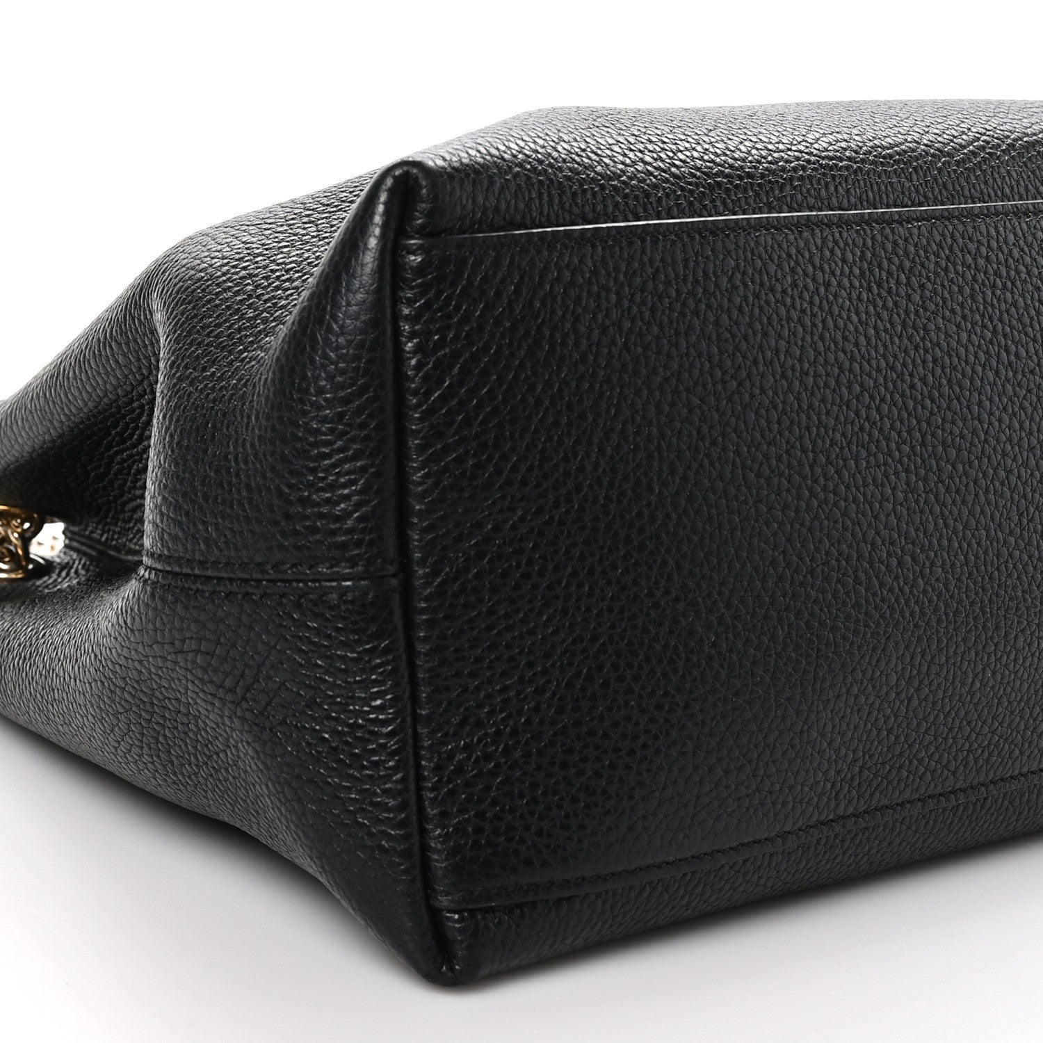 Gucci Pebbled Calfskin Medium Soho Chain Shoulder Bag Black 9 of 10