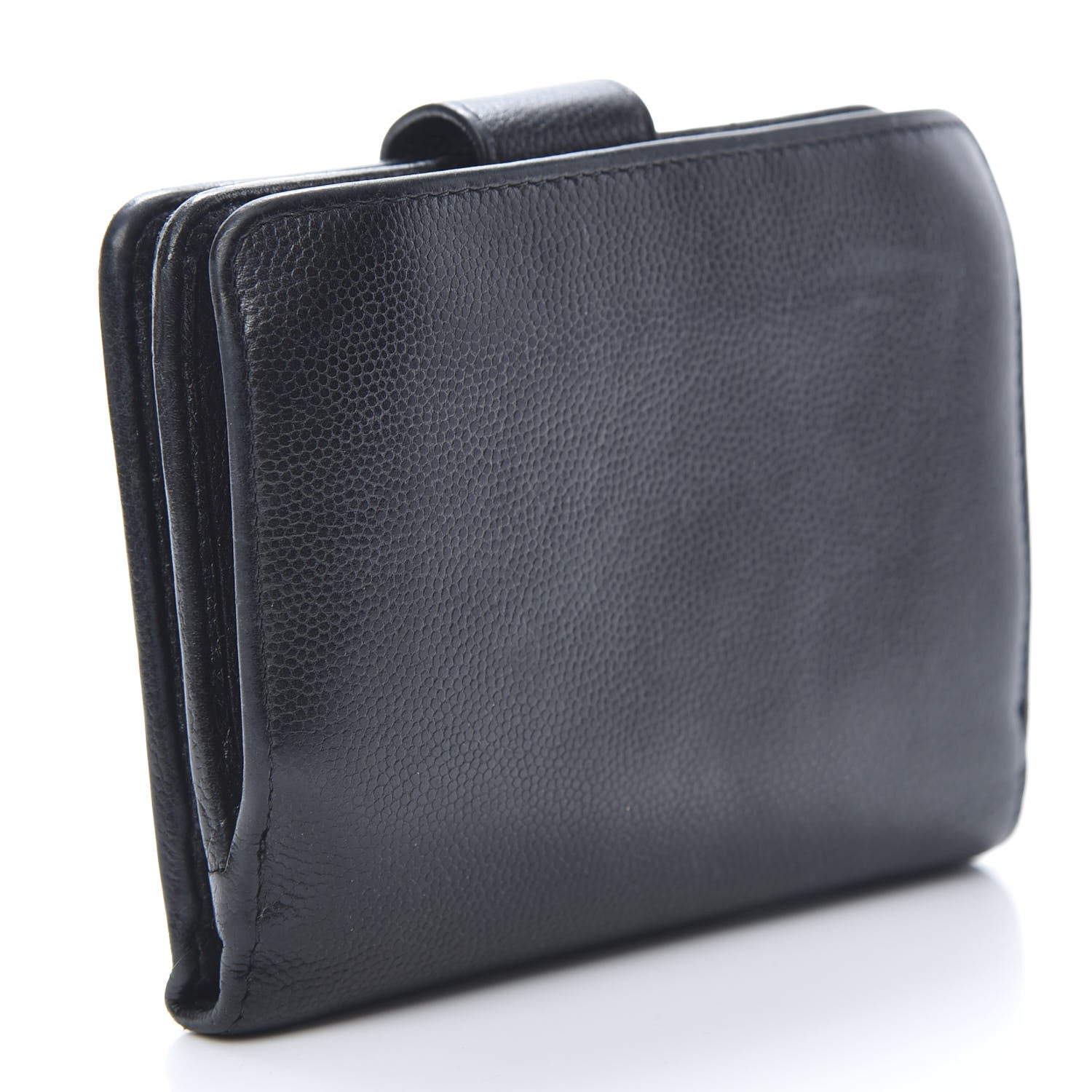Chanel Caviar Sevruga French Compact Wallet Black 3 of 15