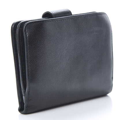 Chanel Caviar Sevruga French Compact Wallet Black 3 of 15