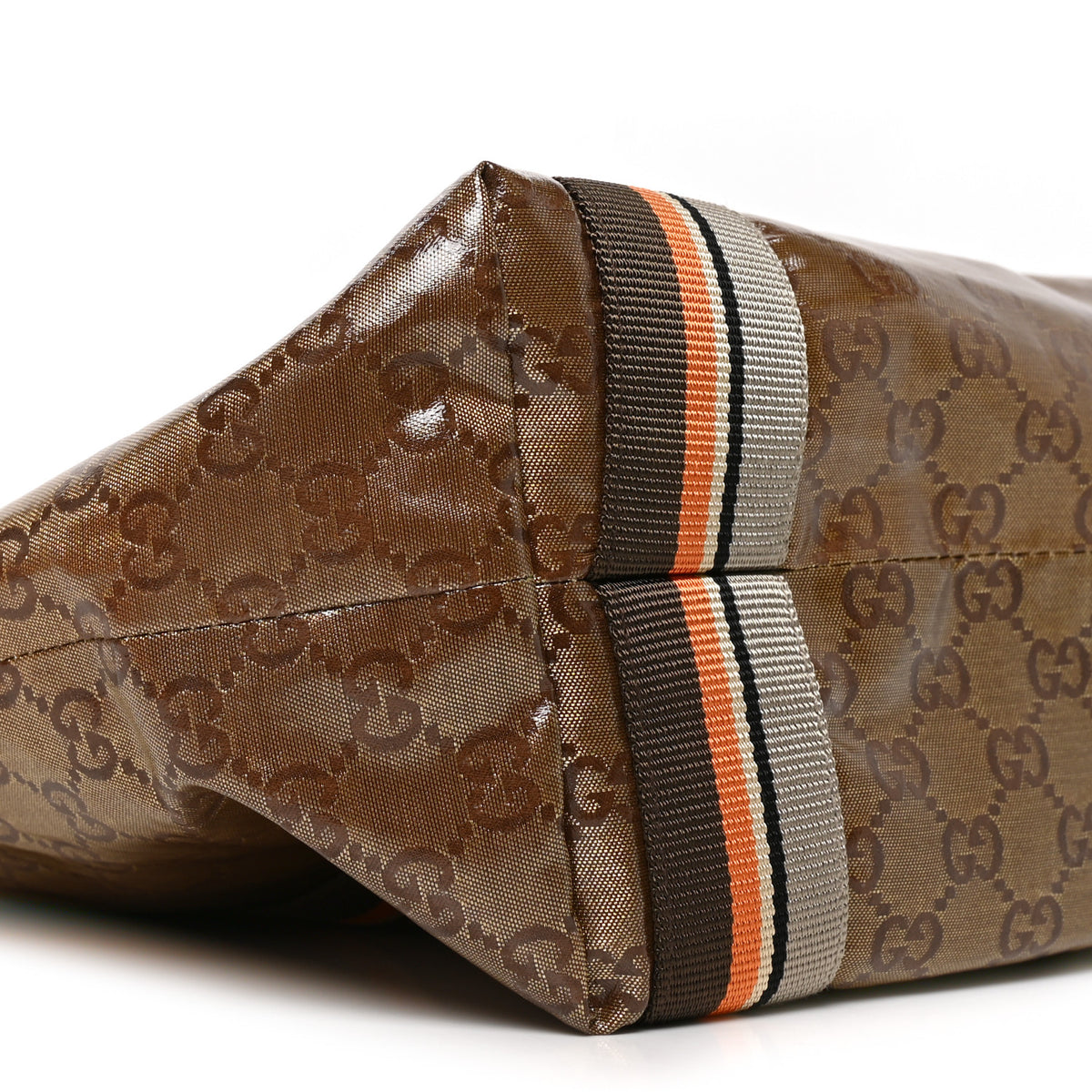 Gucci Crystal Monogram Medium Web Handle Vertical Tote Bronze 9 of 10