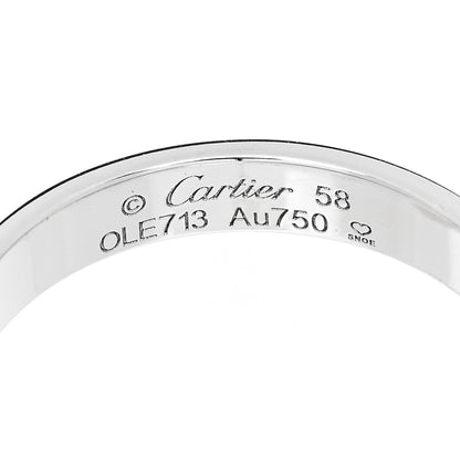 Cartier 18K White Gold 3.5mm LOVE Wedding Band Ring 58 8.25 4 of 4