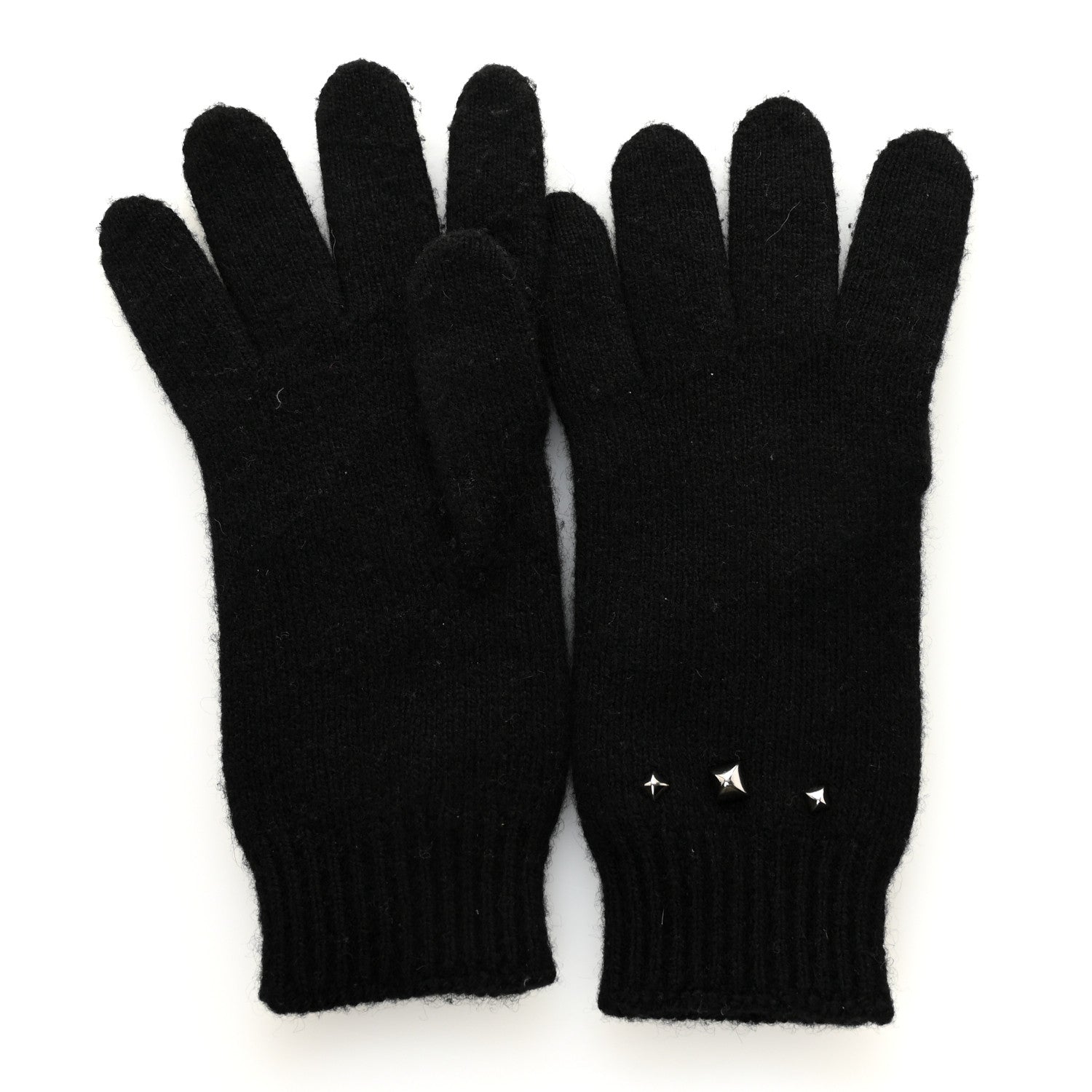 Hermes Cashmere Darling Gloves M Black 2 of 3