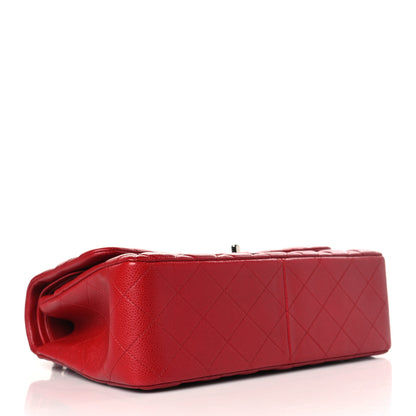 Chanel Caviar Quilted Jumbo Double Flap Dark Red 4 of 9